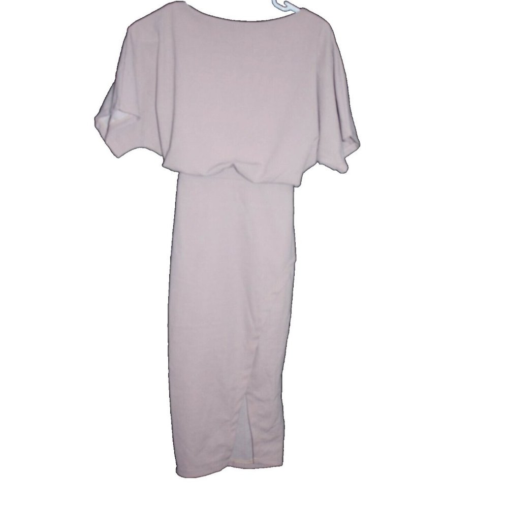 Ax Paris Women's Dress Tie Back Mushroom Mauve Stretch Size 8 NEW NWT